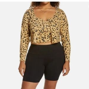BP cardigan cami set 2X NWT animal print